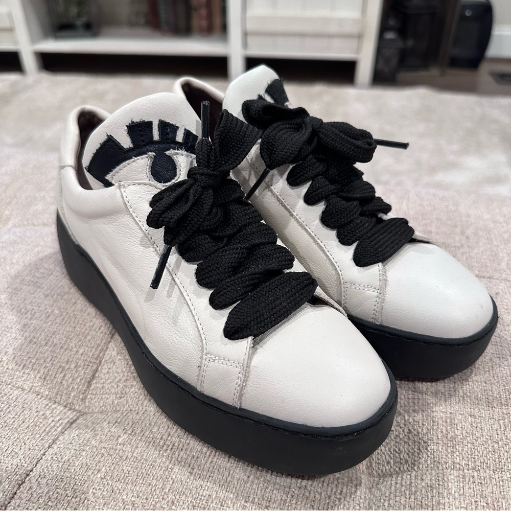 ⭐️⭐️ Wonders Fly White soft Leather Platform Sneakers EU 36 Made in Spain US 5.5